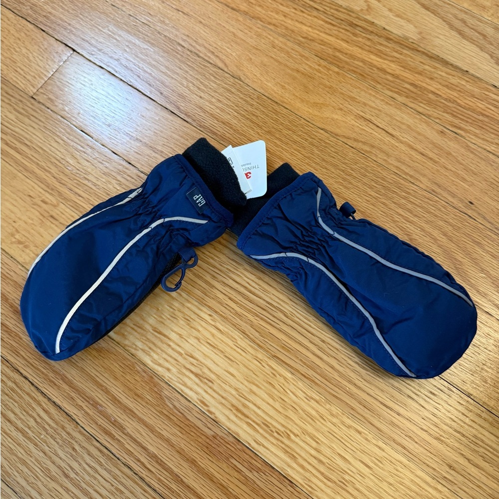 Baby Gap Blue Mittens with Reflective Stripes Kids M/L